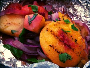 Finished product topped with fresh basil.